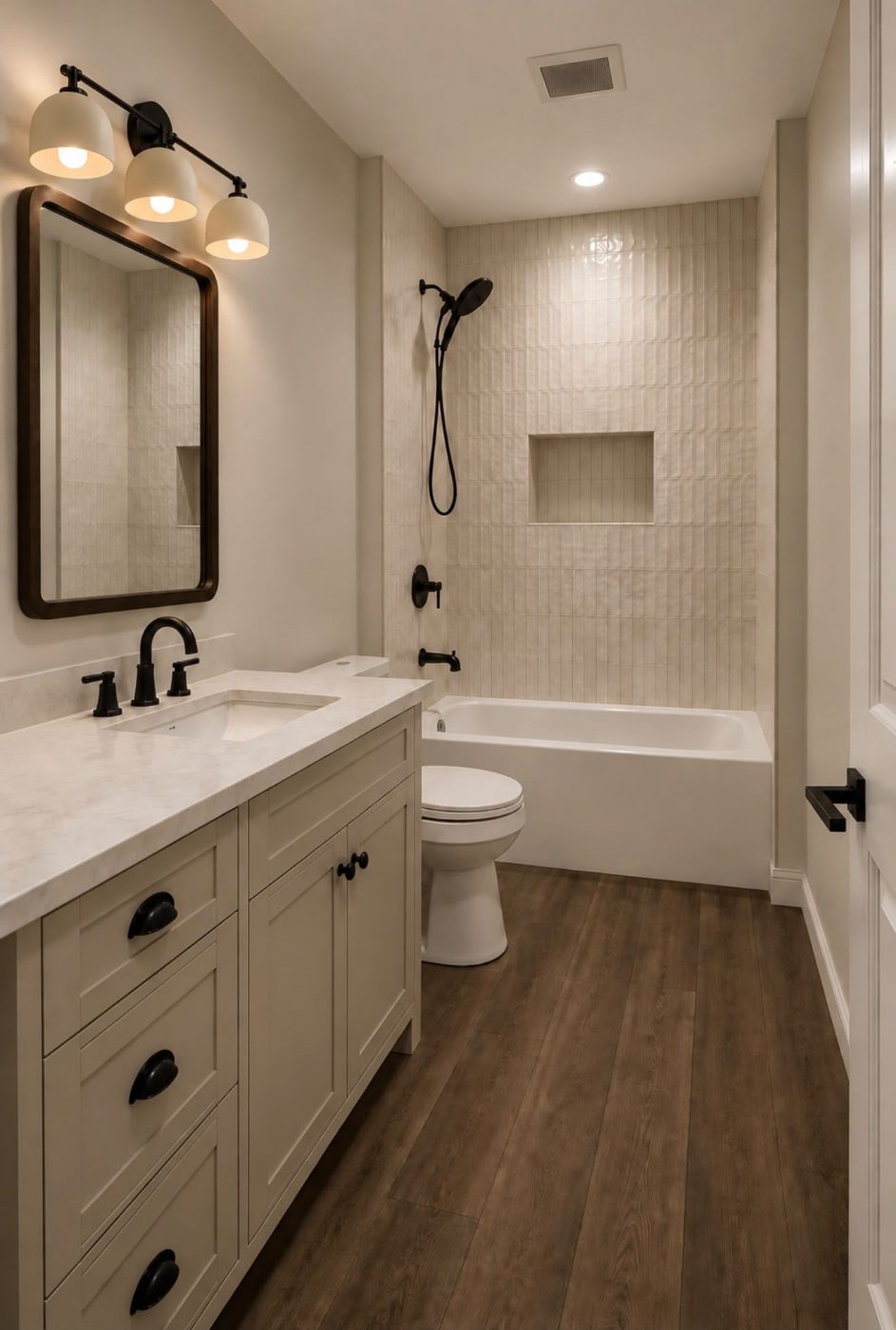 Bathroom renovation — after the work was completed