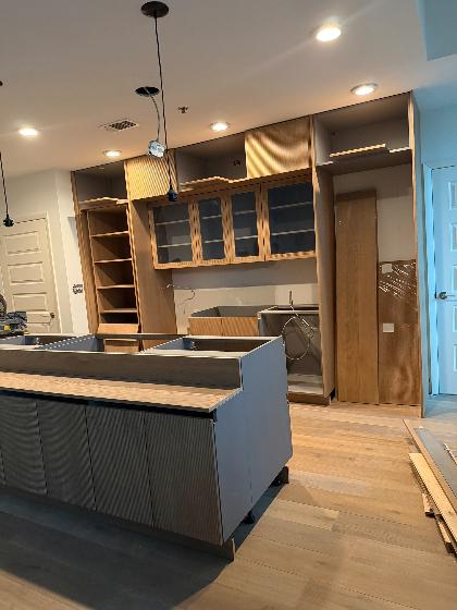 Oak Kitchen Cabinet Installation — completed work